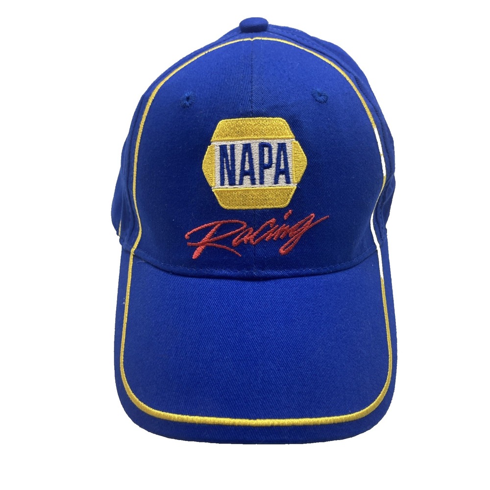 Vtg NASCAR Napa Racing Team Hat Michael‎ Waltrip Toyota Cap Blue Yellow #55